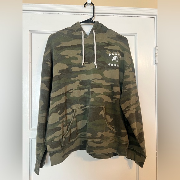 ALOHA XCHNG Camouflage Hoodie 2XL - Picture 1 of 4
